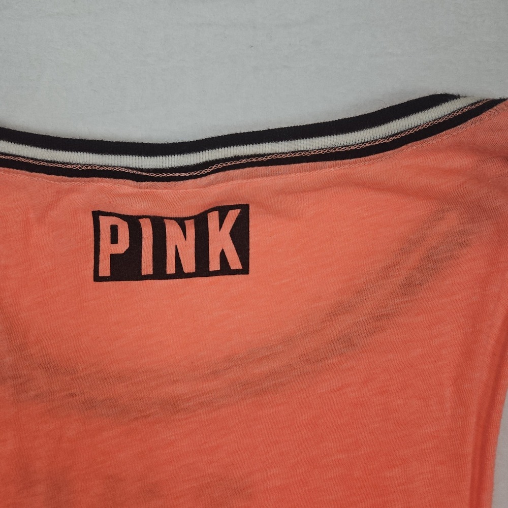 Victoria's Secret PINK Tank Top Medium Coral "The Struggle Is Real" Graphic Gym - Picture 12 of 16
